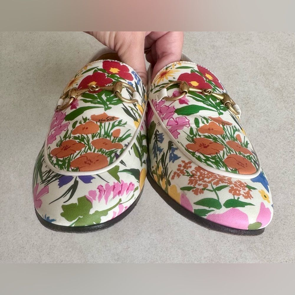 Gucci Ken Scott Jordaan Horsebit Leather Floral Print Loafer Flats EU 36.5 US6.5 - Picture 6 of 10